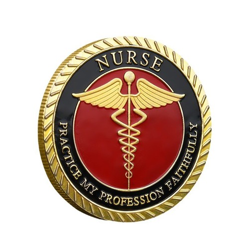 Europa Schutzengel Nurse Vergoldete Medaille - Farbig - Seltene - Bild 6 von 7