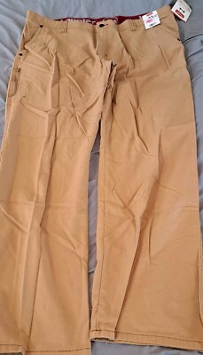 NWT Wrangler Rugged Workplants Mens 42x30 Tan Flex UPF 30 Normocore Western