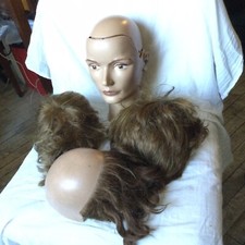 Tête Mannequin étude coiffure VINTAGE PIVOT-POINT +3 coiffes ou à détourner Déco