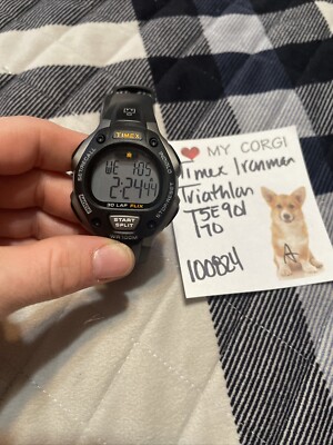 Timex Men's T5E901 Ironman Classic 30 Gray/Black Resin Strap Watch,  Black/Gray/