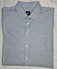 Mens Jos A Bank Traveler Long Sleeve Plaid Button Up Shirt Size XXL 2XL - EUC