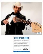 Brad Paisley "Whiskey Lullaby" AUTOGRAPH Signed 8x10 Photo C ACOA