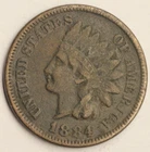 1884 Indian Head Penny - Beautiful Good Coin