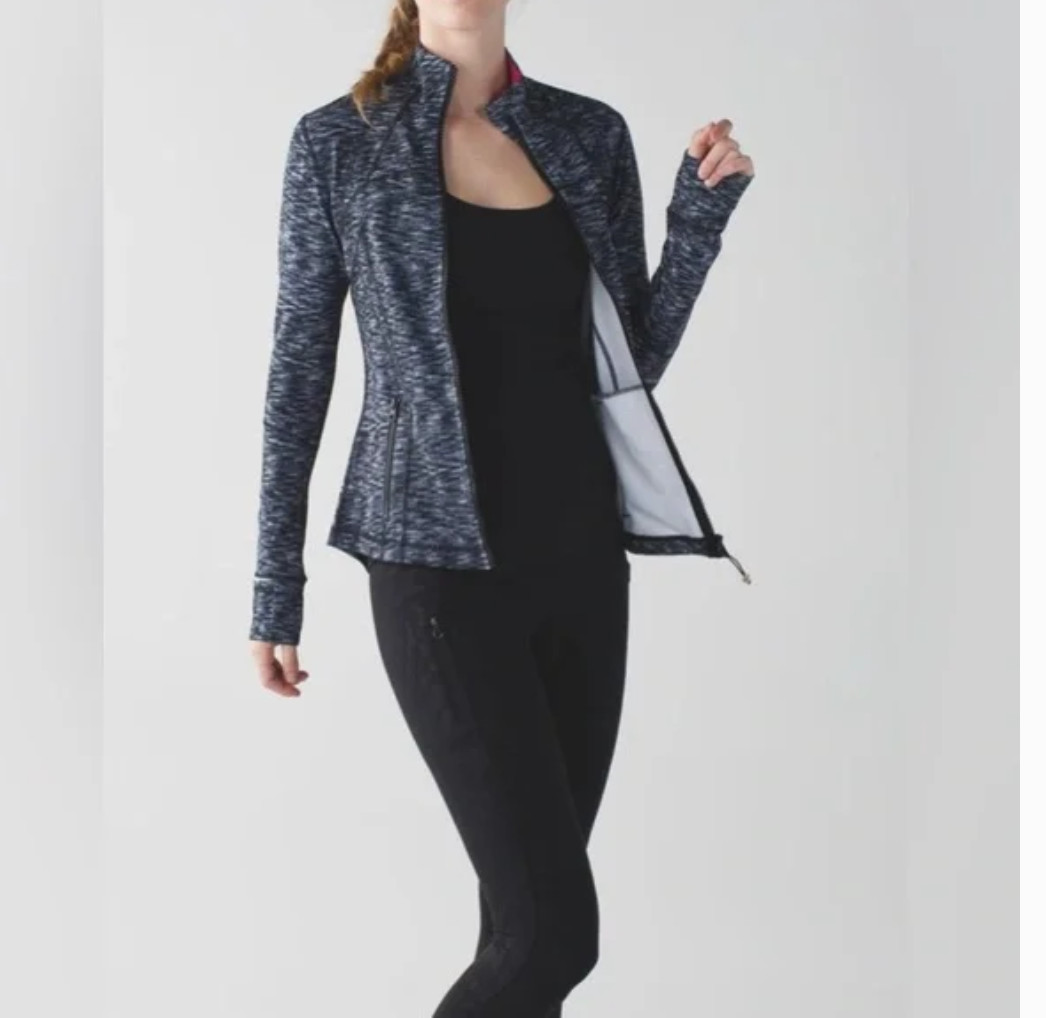 Lululemon Define Jacket Dramatic Static White Bla… - image 5