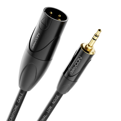 3m Mikrofonkabel XLR Stecker zu 3,5mm Klinke Stecker HiFi Audio Kabel Mikrofon