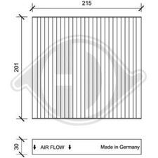 Filtre d'habitacle Nissan PRIMERA
