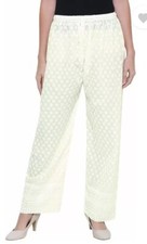 Women - relaxed pants -Light cream