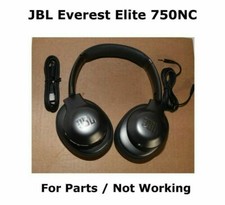 JBL Everest Elite 750NC Wireless Headphones Silver For Parts / Not Working READ 