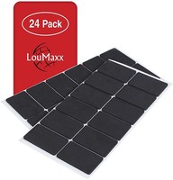 Loumaxx Antirutsch Pads Selbstklebend | 24 X Anti Rutsch MöBelstopper Schwarz, 3