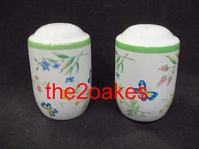 Corelle My Garden 3-1/2" Salt & Pepper Set Shakers Stoneware JAY