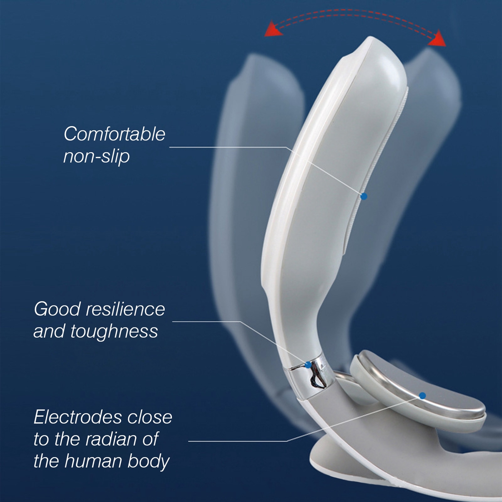 Electronic Pulse Neck Massager with Heat Cervical Pain Relief Rechargeable Fast
