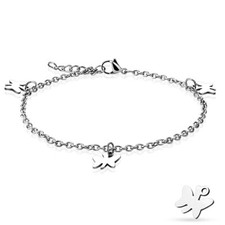 Dangling Butterfly Charm Chain Anklet/Bracelet