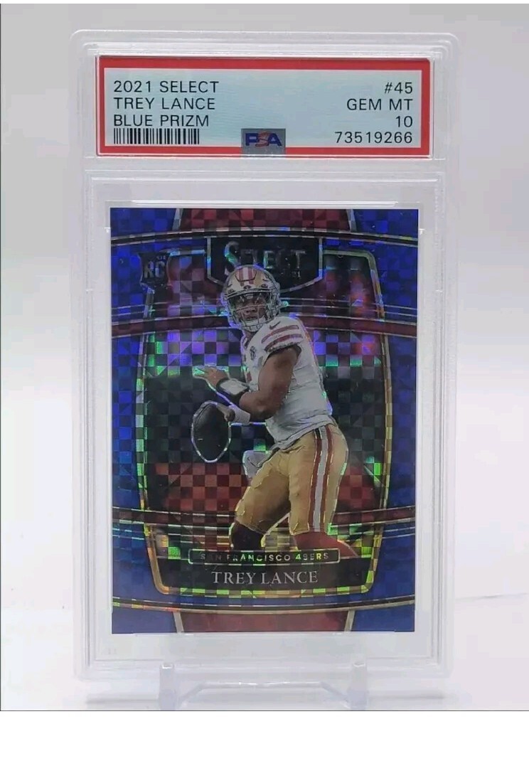 TREY LANCE 2021 SELECT CONCOURSE BLUE PRIZM ROOKIE RC #077/199 PSA 10 GEM MINT