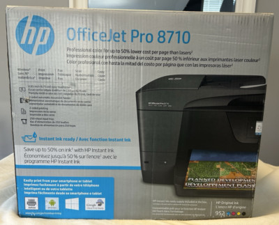 HP Officejet Pro 8710 All-In-One Wireless Printer - Black