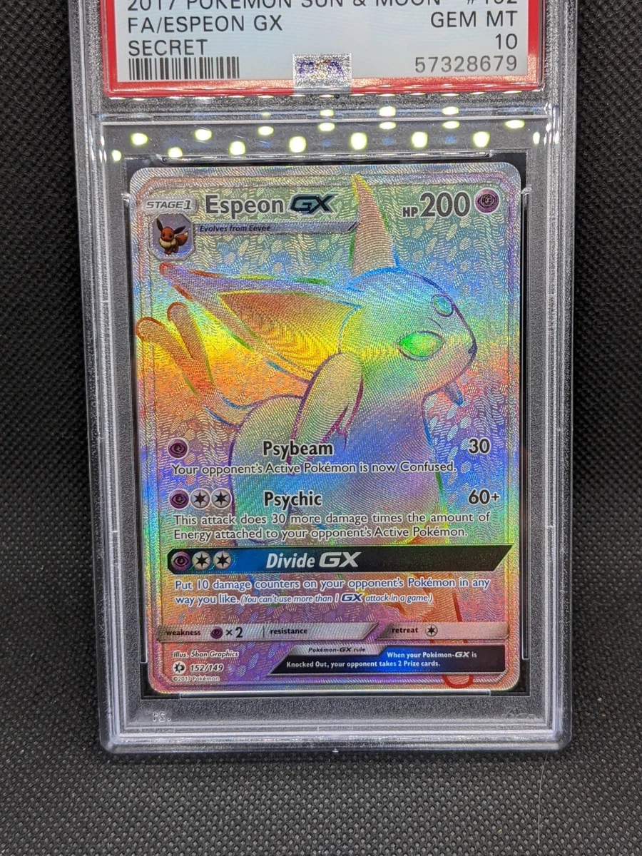 Pokémon Carta Espeon Gx Shiny Hidden Fates - Psa 9 Mint - Escorrega o Preço