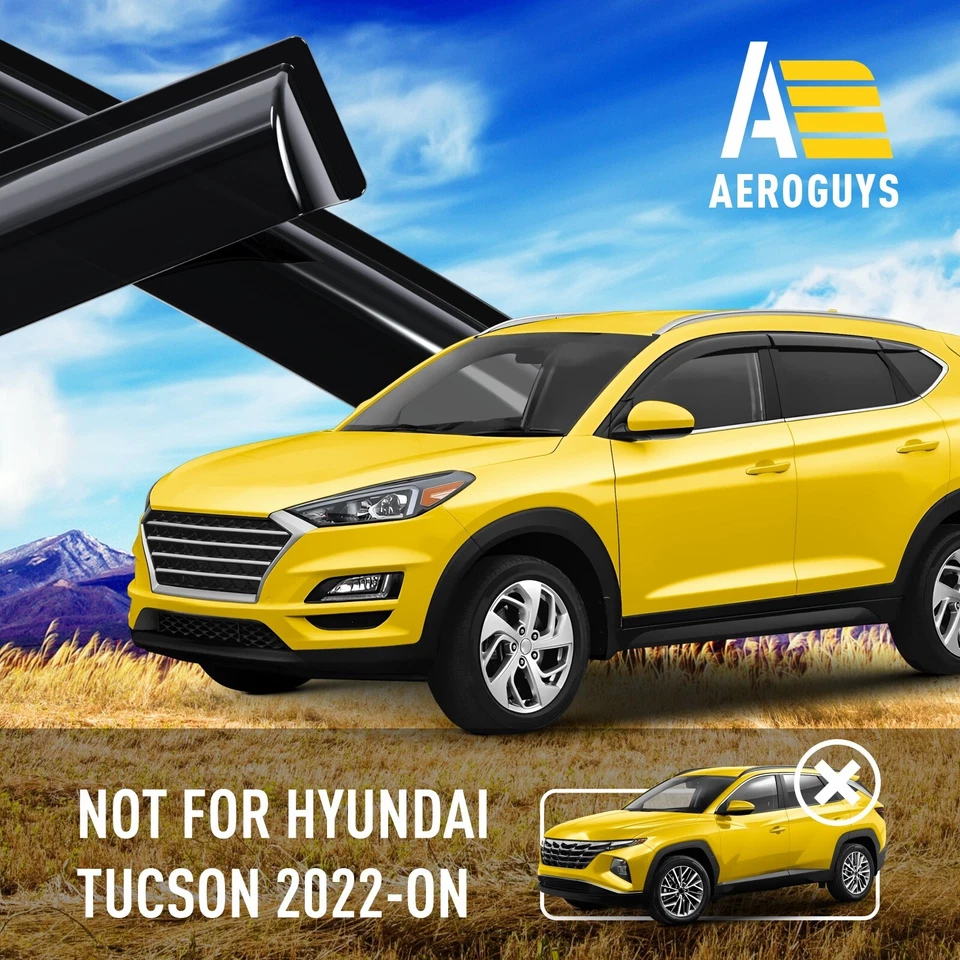 Protectores de lluvia viseras de ventilación para Hyundai Tucson 2016-2021 Foto 4 de 4