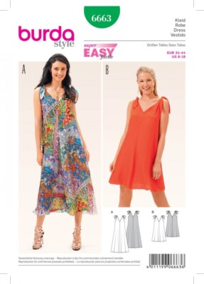 Burda Schnittmuster 6663 Damen 8-18