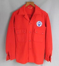 Vintage 1950s Boy Scouts Official Jacket Red Wool Bakelite Buttons '58 Camporee