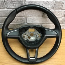 Genuine Skoda Fabia Monte Carlo leather red stitch steering wheel. EXCELLENT. 1D