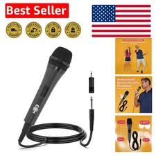 Plug-in Wired Microphone for Karaoke Machines - Unidirectional  Lightweight