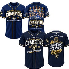 Brewers 2026 Postseason NLCS Champions World Series Baseball Jersey All Size