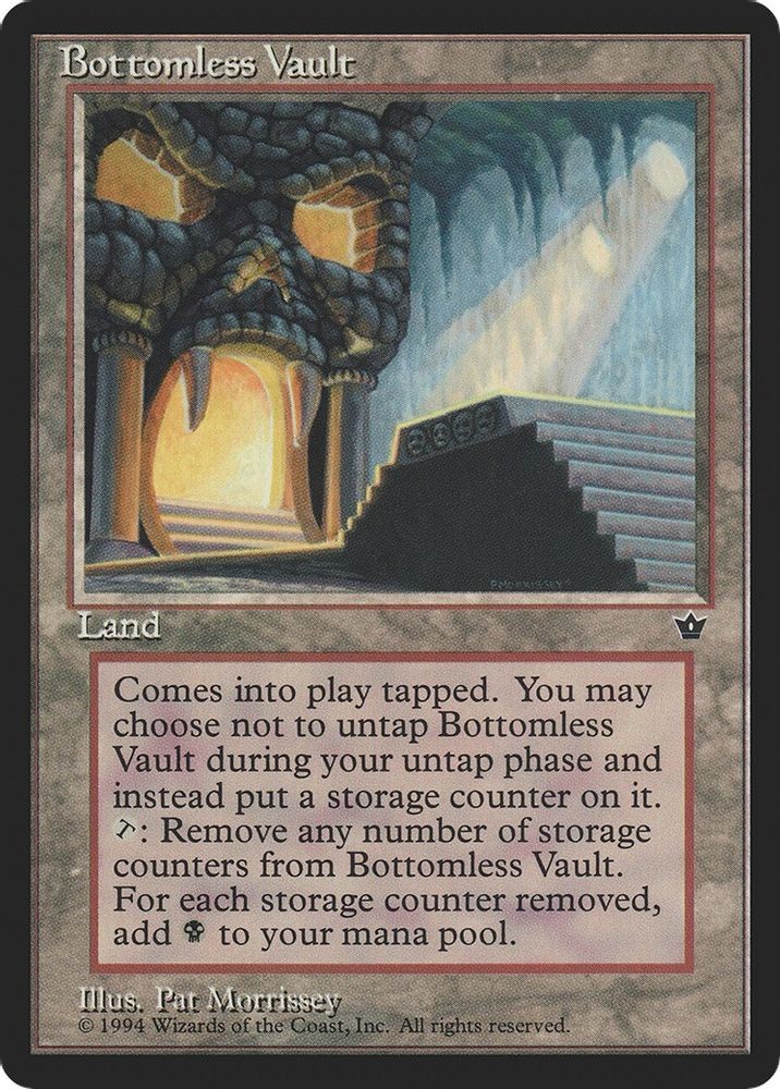 1994 Magic: The Gathering Fallen Empires Bottomless Vault (#92, Rare, Near Mint)
