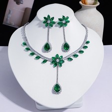 Swarovski zirconia Bridal Necklace and Earrings Set