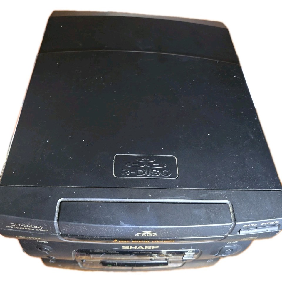 Sharp CD-C444 Mini Component Stereo System 3 Disc CD Dual Cassette w ...