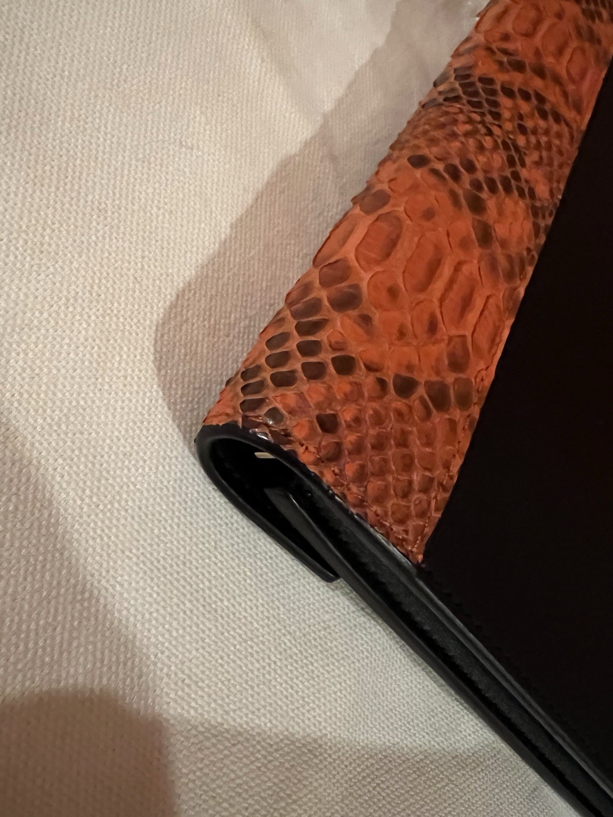 Celine Tri-Color Python-Trimmed Pocket Clutch Pre… - image 14