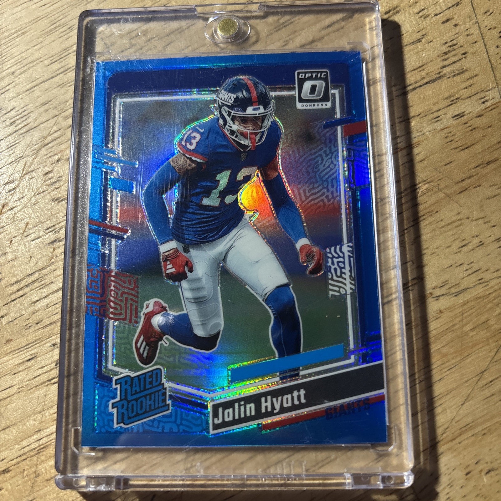 2023 Donruss Optic Jalin Hyatt Aqua Prizm Rated Rookie /299 New York Giants #279