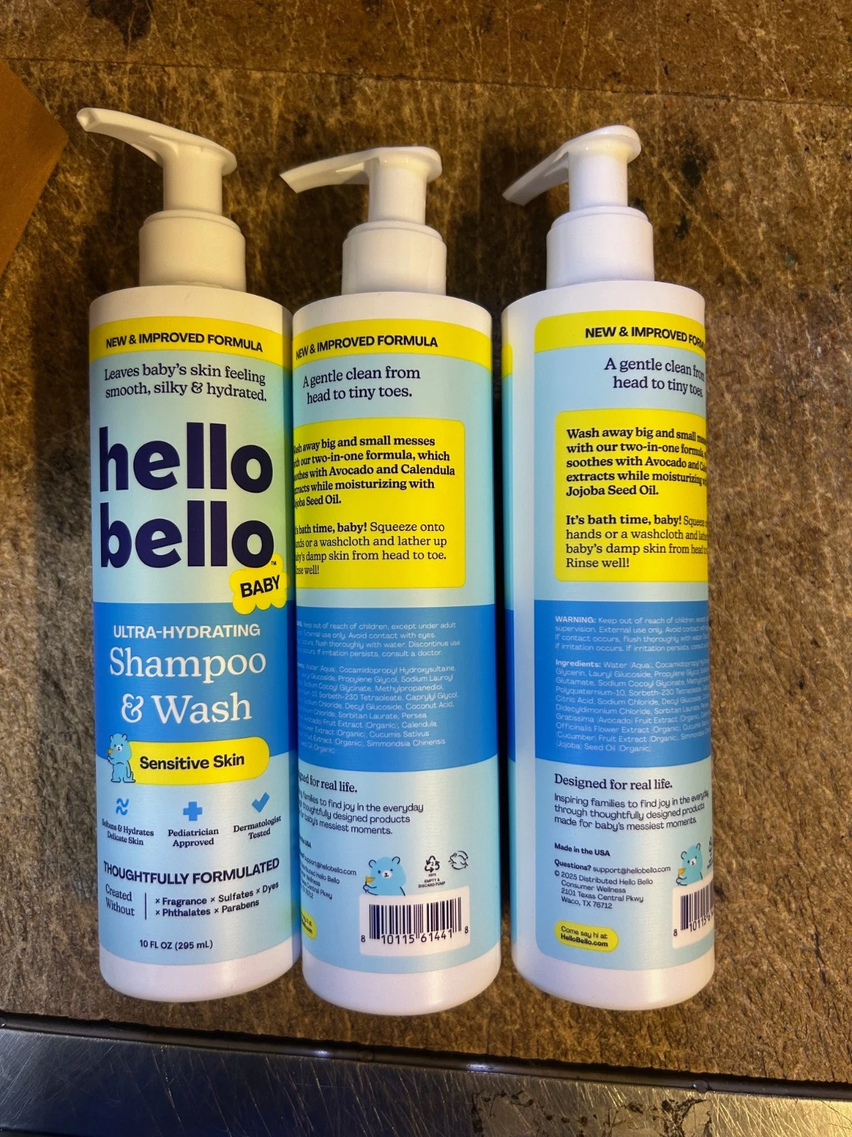 3x 10oz Hello Bello Baby Shampoo & Body Wash BB 3/2027 Fragrance Free Sensitive
Opens in a new windo