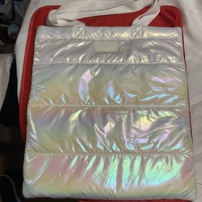 Bath  Body Works VIP Iridescent White Puffer Tote Bag