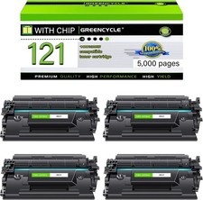 4 PK CRG121 3252C001 Black Toner Compatible for Canon 121 imageCLASS D1620 D1650