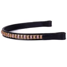 Designer Beautiful Crystal Horse Leather Browband For Bridle.