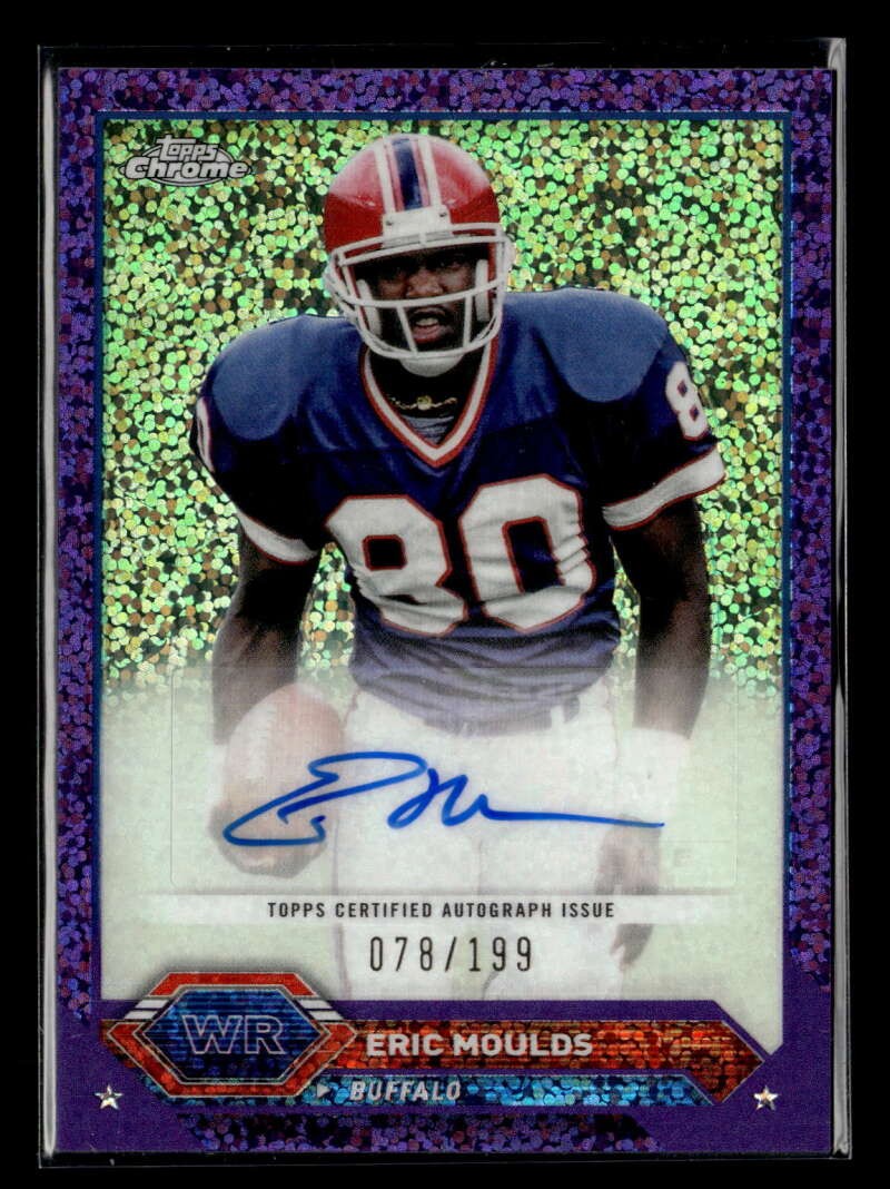 2023 Topps Composite Eric Moulds Chrome Auto Purple Speckle /199 #TCA-EMO U9546