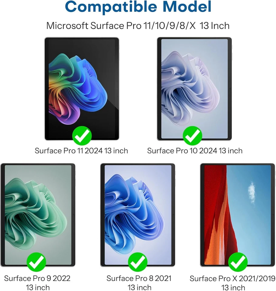 [2 Pack] Screen Protector for Surface Pro 11 2024/Microsoft Surface Pro 9/Surfac - Image 2 of 4