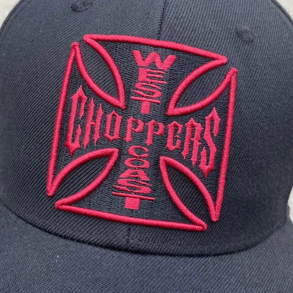 West Coast Choppers Custom Built Motorcycles Classic Black Snapback Hat - Image 3 of 4