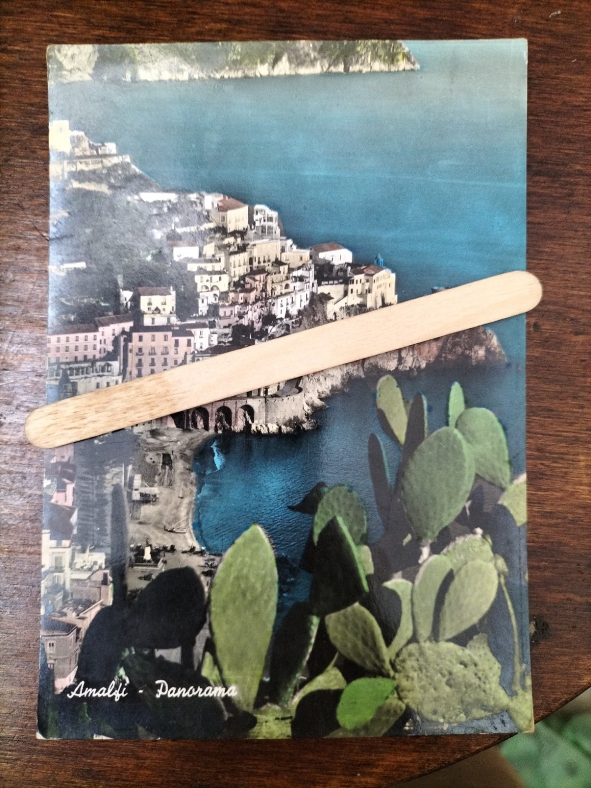 Amalfi -Panorama- VG 1956,Acquerellata X Massaquano( Vico Equense)