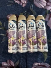 4 Glade Air Freshener Spray 8oz Lavender & Vanilla SC Johnson NEW