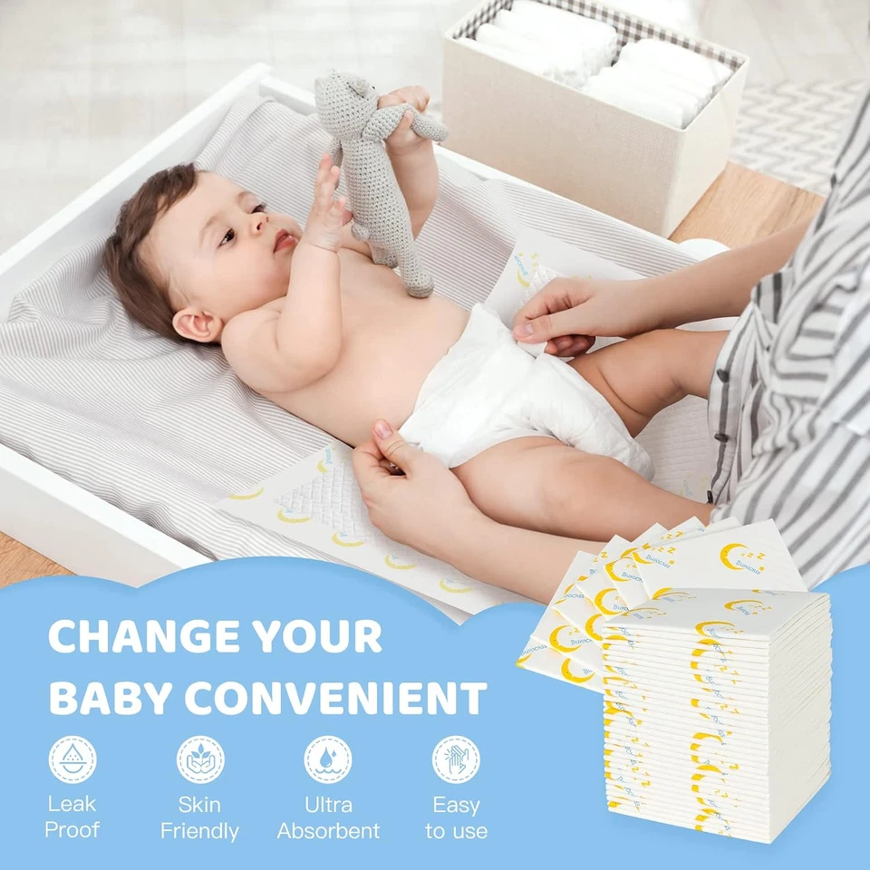 Baby Disposable Changing Pads 100 Count Incontinence Underpad Diaper Changing Li - Image 3 of 4