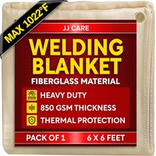 Welding Blanket - 6ft x 6ft, 850GSM Fiberglass 6x6 ft Pack of 1 , Golden