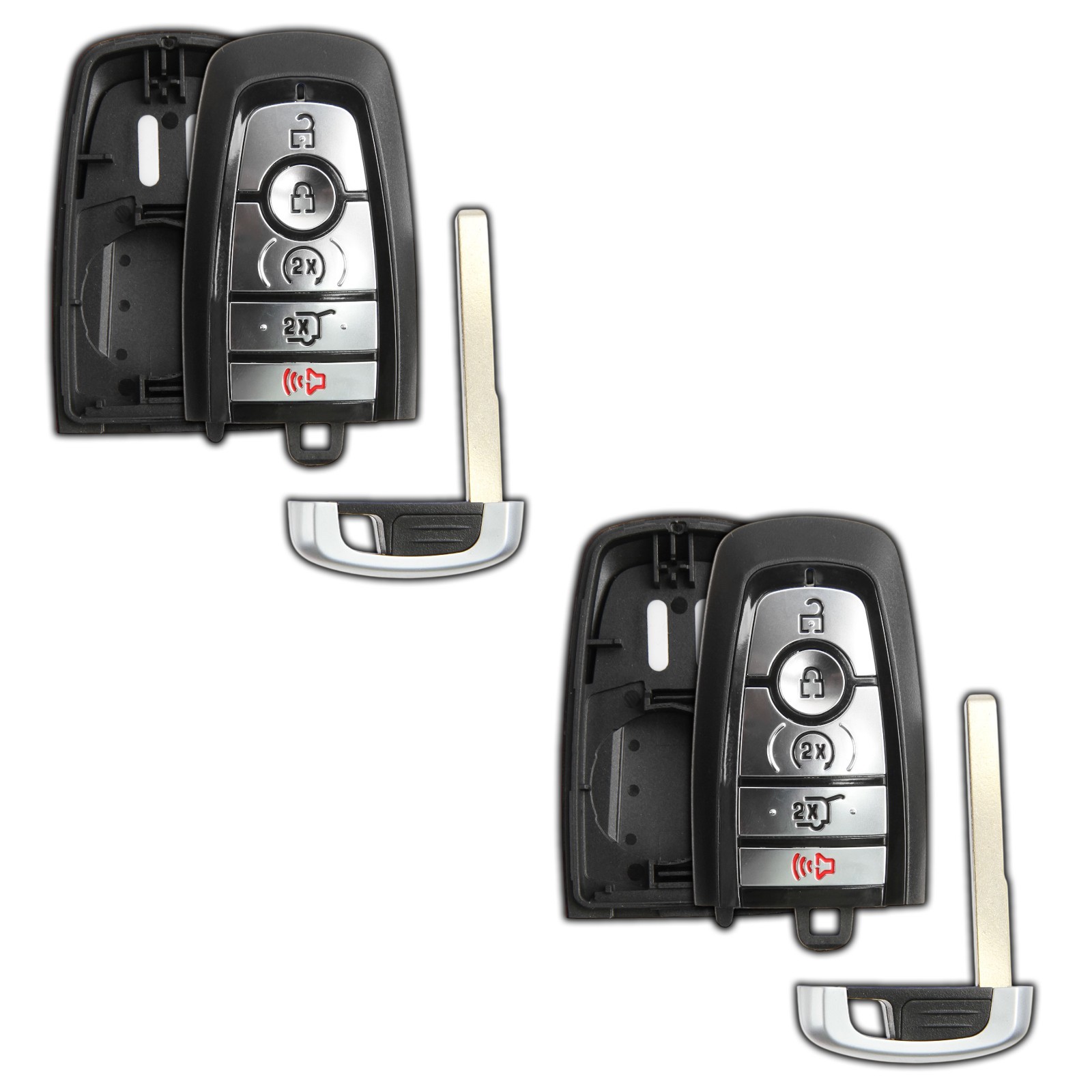 2 Key Fob Remote Shell Case Replacement for Ford Prox Hatch M3N-A2C93142600
