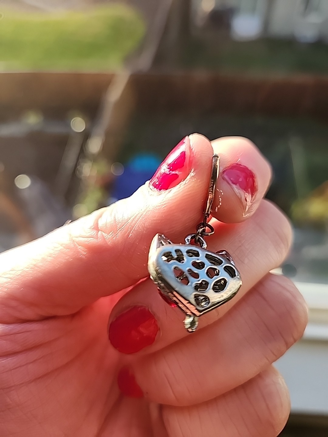 Sterling Silver Fox With Ruby Eyes Dangle Earrings - image 6