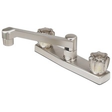 Boston Harbor JY-8201BN Kitchen Faucet, 1.8 gpm, 2-Faucet Hole, Plastic, Stainle