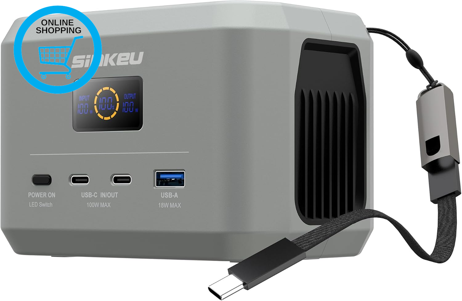 Portable Power Station, 96Wh/30000Mah Lifepo4 Battery, 100W Mini Solar Generator