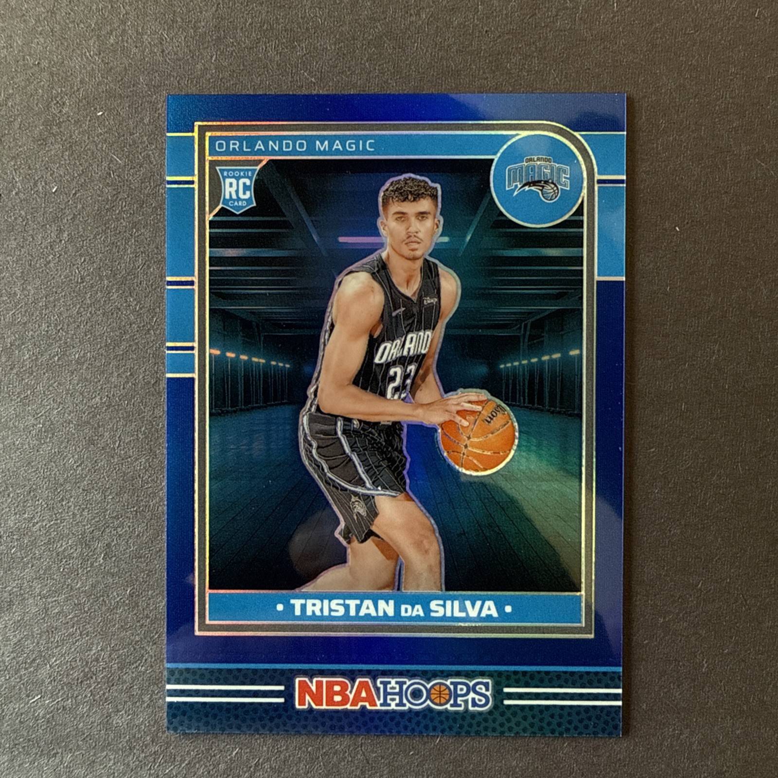 2024-25 NBA Hoops #248 Tristan da Silva RC Premium Blue Prizm Rookie Card /49