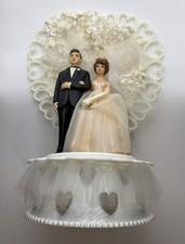 Vintage Bride  Groom Wedding Cake Topper   Believed to Date to 1968