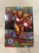 2026 Topps Finest Fantastic Four #BL-045 Iron Man Black Light Blue Neon 78/150
