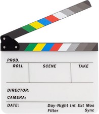 Director Movie Video Slate Clapboard Film Movie Clapper Board Color Clap Stick