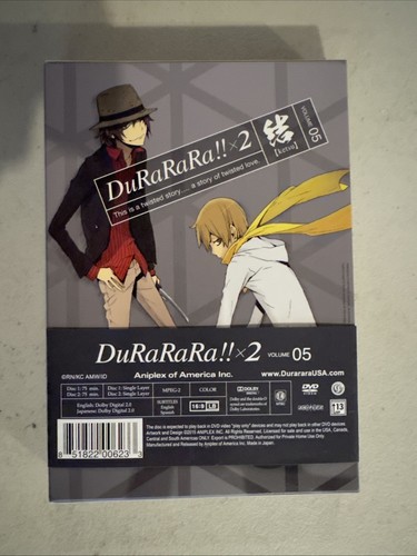 DuRaRaRa!! X2 Volume 5 DVD 2 Disc Set 2015 Rare Set - Imagen 2 de 11
